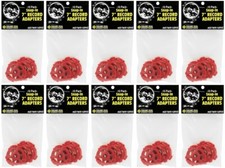  10 07MR10RE 7" Red Record Adapters Ten Packs Adaptors 45RPM 100 Total