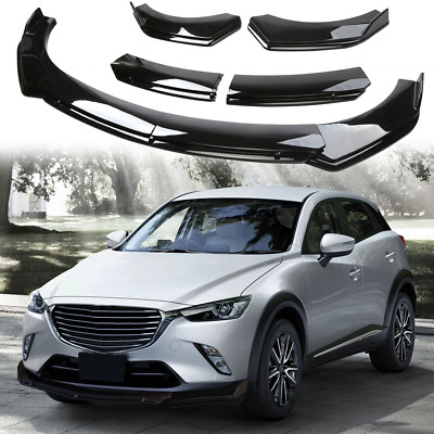 For Mazda CX-3 CX-5 CX-7 CX-9 Front Bumper Lip Splitter Spoiler Glossy Black
