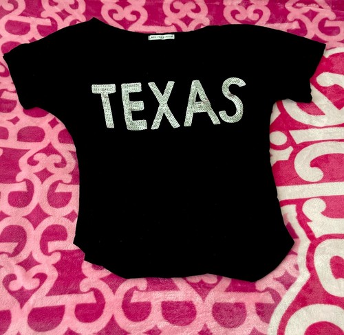 (Vintage )2000s TEXAS Silver sequin Relaxed Fit Shirt (Size-S/M) - Picture 2 of 4
