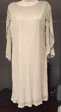NWOT  CHIASSO Silver Metallic Dress-Size 6