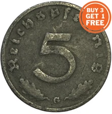 5 GERMAN REICHSPFENNIG FROM 1940-1944 - CHOICE OF DATE - GERMANY