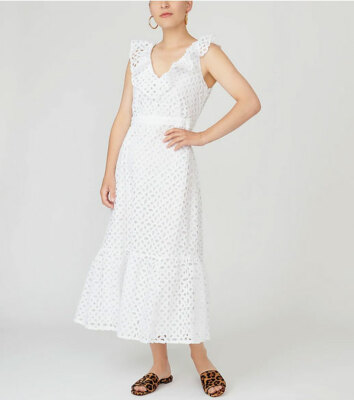 eyelet flutter dress