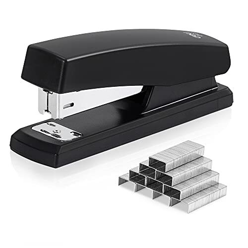 Stapler, Desktop Staplers with 640 Staples, 25 Sheet Capacity, Black