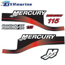 37-881649A01 Röd Dekaler Sticker Set For Mercury Utombordare 115 HK EFI 4-Stroke 