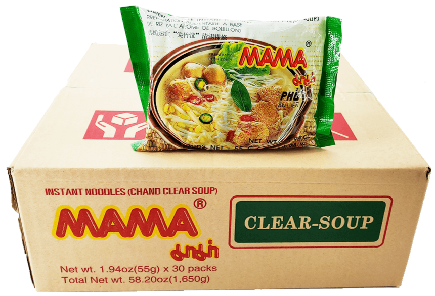 Mama Oriental Style Instant Chand Noodles Clear Soup 1.94 oz x 30