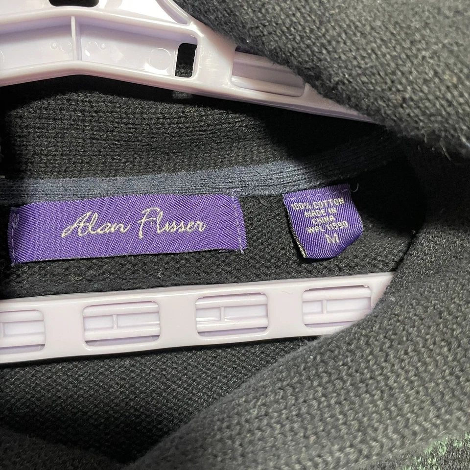 Suéter de golf Alan River negro verde azul a cuadros para hombre cuello chal mediano cuello en V Foto 3 de 4