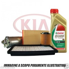 KIT TAGLIANDO 4 LT CASTROL 5W30+3 FILTRI KIA RIO IV 1.2 1.4 dal 2017