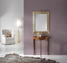 TAVOLO CONSOLLE INTARSIATO LEGNO MASSELLO IN LEGNO VARI COLORI