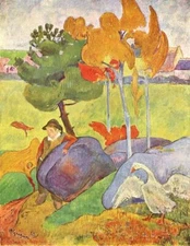 Petit breton à l'oie by Paul Gauguin, hand-painted oil painting Reproduce 129