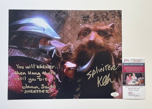 Kevin Clash & James Saito Signed 11x14 Phot JSA Authentic TMNT Shredder Splinter - Picture 1 of 4