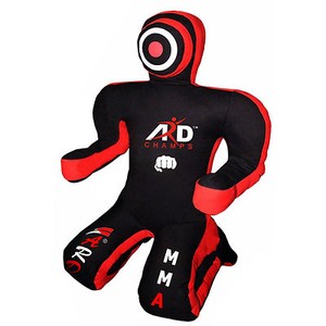 Brazilian-Jiu-Jitsu-Canvas-Grappling-Kneeling-Dummy-Boxing-Judo-MMA-Black-Red