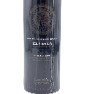 2 PACK Tweak'd by Nature 2XL FIBER LIFT Dry Volumizing Spray Kauri