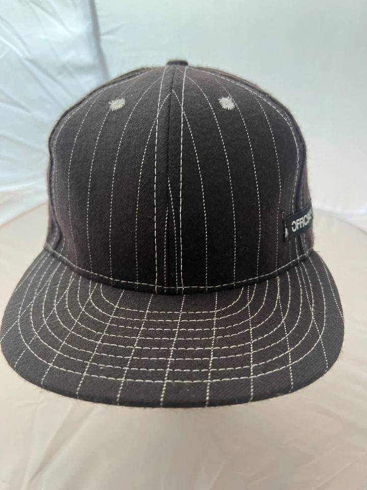 VTG Official Crown Of Laurel Giorgio Armani Pinstripe Suit Hat Size 7 5/8 Y2K - Image 3 of 4