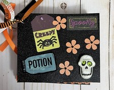 HALLOWEEN Scrapbook Album Spooky 6x6 Journal Paper Piecing