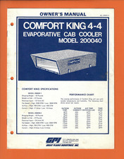 GREAT PAINS COMFORT KING 4-4 CAB COOLER MODEL 200040 OWNER'S MANUAL 8 PAGES