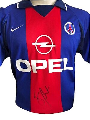 Signed Jay Jay Okocha Paris Saint German Rare Retro Shirt Bolton Nigeria Ebay