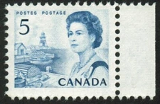 Canada sc#458iii Centennial: Q. Elizabeth II - Fishing Village, HB Dex, Mint-NH