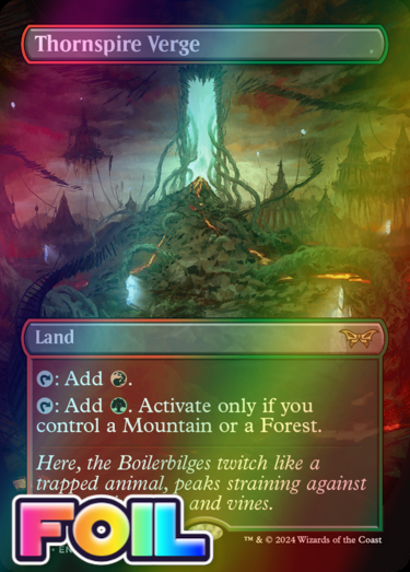 x1 Thornspire Verge DSK Duskmourn MTG 333 FOIL RARE BORDERLESS M