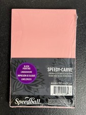 Box Of 36 Speedball Speedy Carve Block 4x6 inch Stamp Carving Rectangle Pink New
