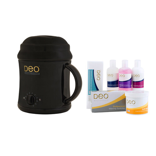 Depilatory Wax Waxing Hair Removal Warmer Kit Black 1000cc Deo Body Leg Heater