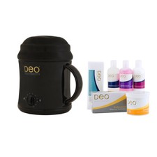 Kit de calentador de depilación con cera depilatoria negro 1000cc desodorante cuerpo calentador de piernas