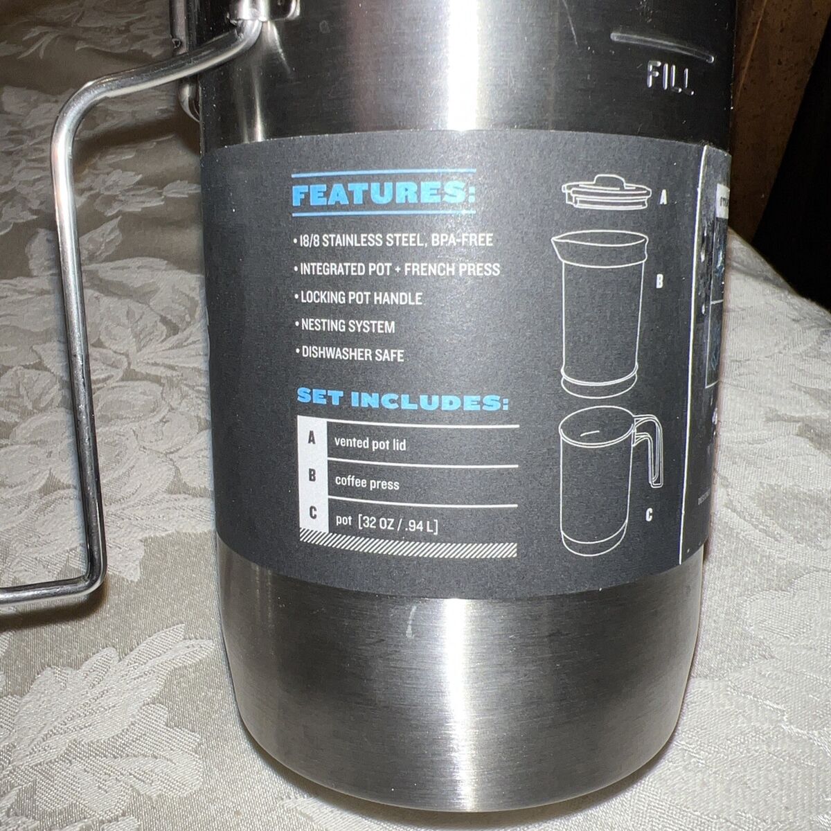 Stanley Boil And Brew French Press 32 Oz Brand New With Tags