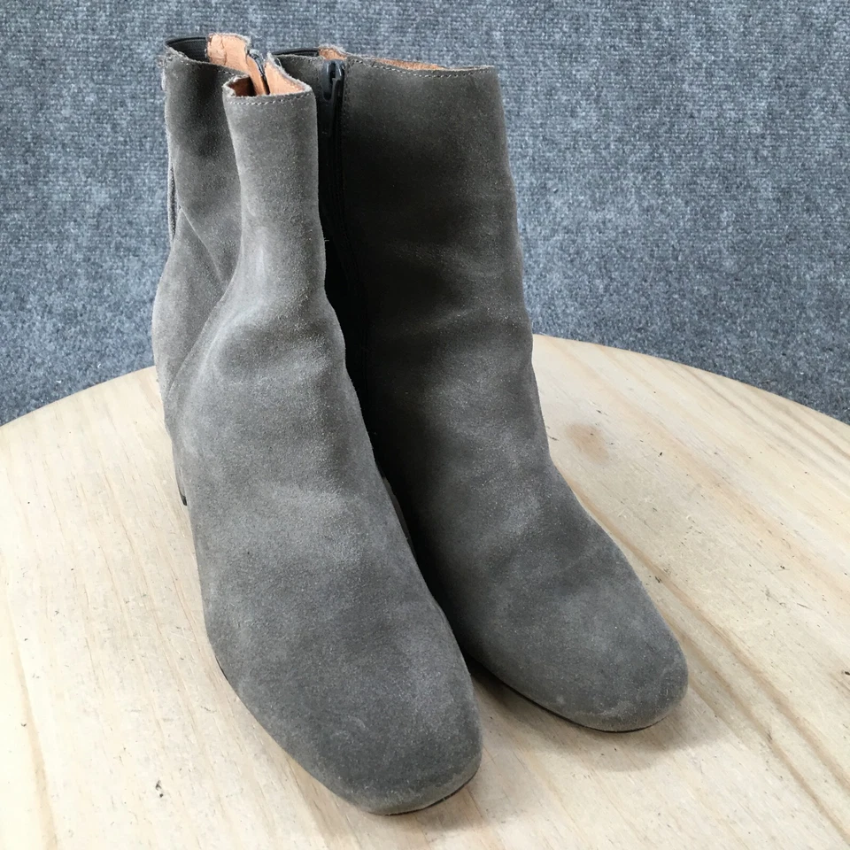 Corso Como Botas Mujer 9.5 M Informales Cremallera Lateral Botín Gris Gamuza Tacones Foto 3 de 4