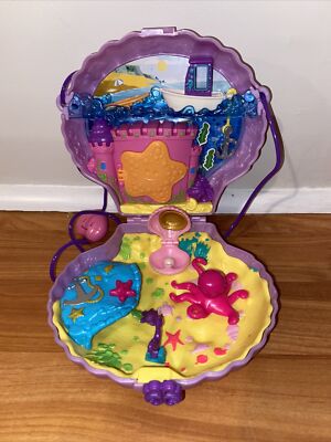 Polly Pocket 2019 Tiny Power Sea Shell Purse Compact Ocean Playset