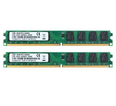Intel 4G 2X 2GB 2Rx8 PC2-6400 DDR2 800Mhz 240 Pin Arbeitsspeicher RAM DIMM 1,8 V