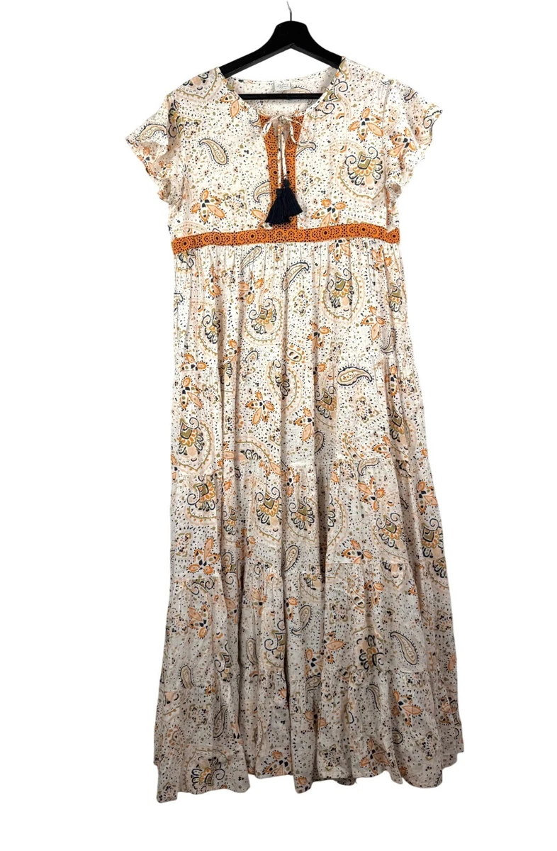 Jupe Longue Femme Patrons Of Peace - Viscose - Motif Géométrique Multicolore - Taille M - Coupe A
