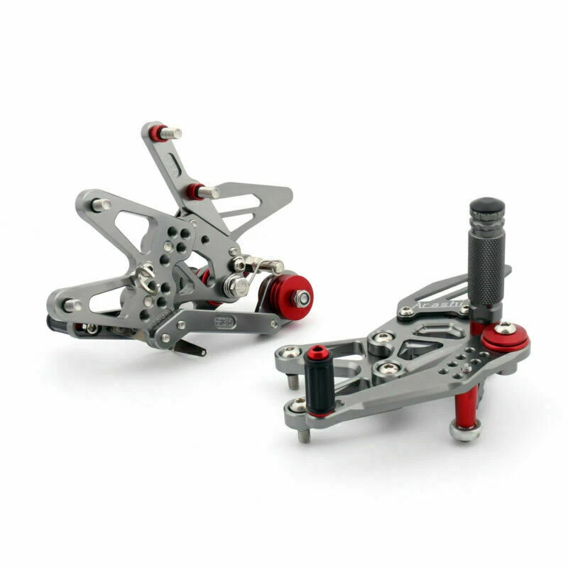 Aluminum Rearsets Footpegs Pedals Fit for Daytona 675/R 13-17 Titan-color E2 - Image 3 of 4