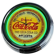 N-0218 Wanduhr "Coke-Atlanta" Deko Neonuhr Esszimmer Küche Wohnzimmer Büro Uhr