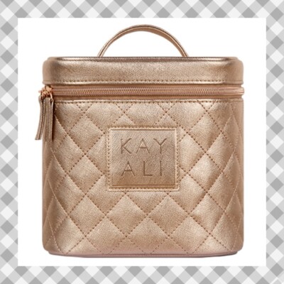 KAYALI Rose Gold Fragrance Travel Case Bag + Yum Pistachio Sample   NEW   