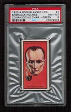 PSA 8 SHERLOCK HOLMES 1923 Boguslavsky Card #1 GREEN --- HIGHEST EVER GRADED 1/1