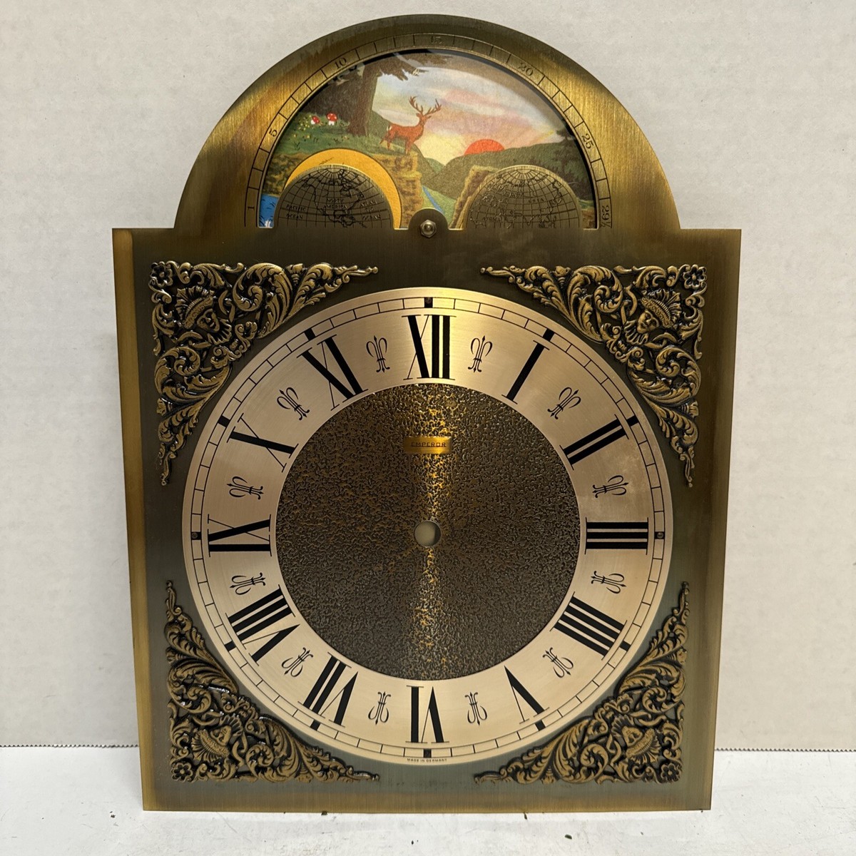 Emperor AUTHENTIC GRANDFATHER CLOCK MOVEMENT FACE PLATE Deer | eBay