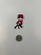 New SWAG GOLF STICKER 8 Bit Hockey Player Skate Skating Retro
