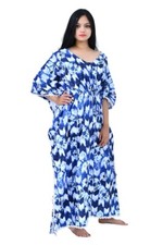 Women's Cotton Beautifully Designed Dark Blue Kaftan for Casual Party Wear