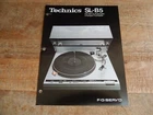 Original Technics SL-B5 Record Player Dealer Brochure / Handout
