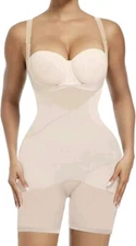 Women Waist Trainer Bodysuit Full Body Tummy Control Slim Corset Shapewear - XL