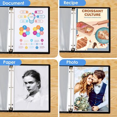 160 Pack Sheet Protectors 8.5 X 11 Inch Clear Page Protectors For 3 Ring Binder Plastic Sleeves For Papers Document