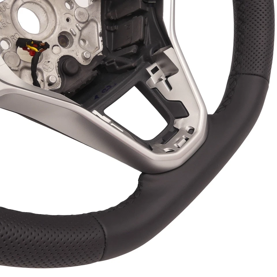 Multifunktionslenkrad Lenkrad Leder gelocht VW Caddy V T6.1 Multivan Camper 20- - Bild 3 von 4