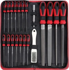 57Pcs Metal & Wood File Rasp Set,Grade T12 Forged Alloy Steel, Half-round/Rou...