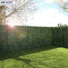39" x 117" Artificial Faux Ivy  Leaf Privacy Fence Panel Screen Hedge Decor