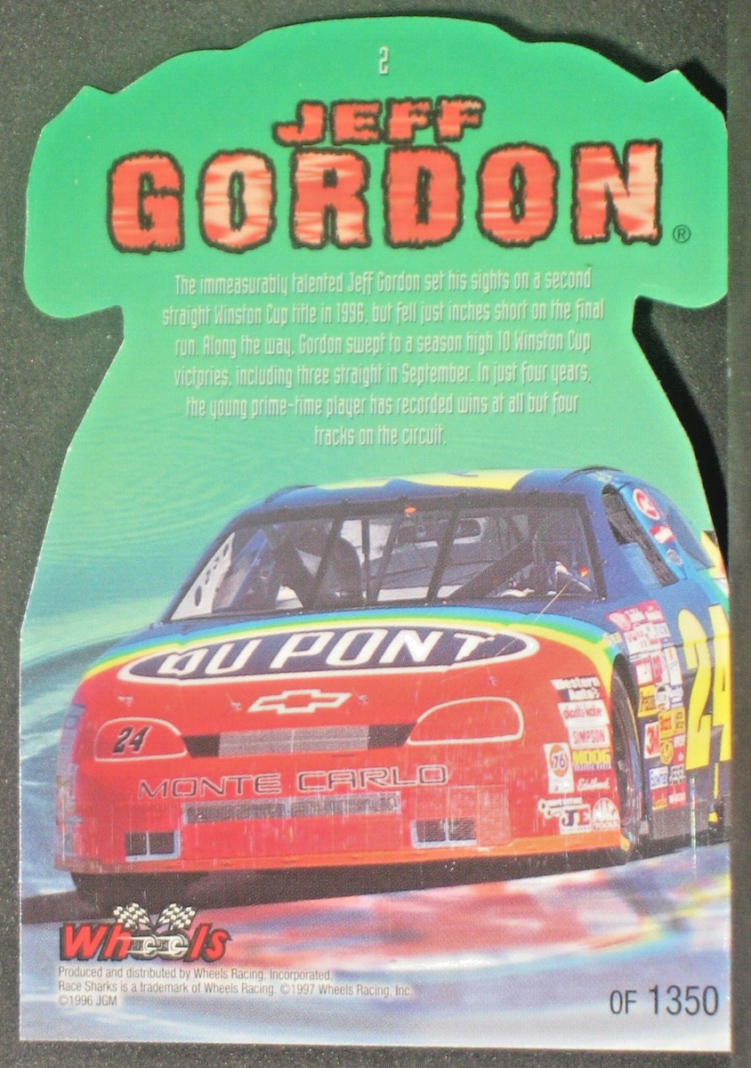 Jeff Gordon 1997 Wheels Race Sharks Hammerhead UNNUMBERED #2 /1350