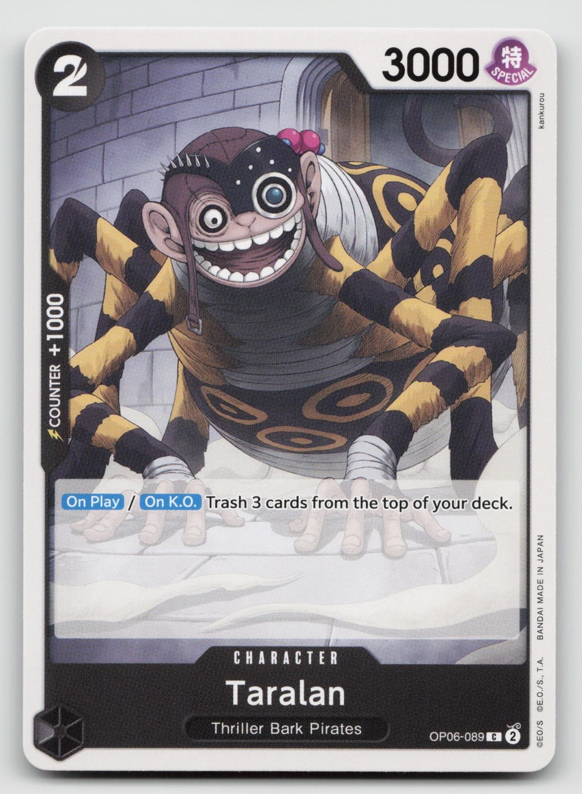 Taralan OP06-089 Wings of the Captain Common One Piece NM/M