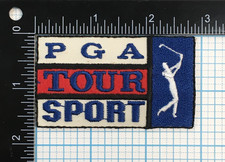 VINTAGE PGA GOLF TOUR SPORT EMBROIDERED 2 7/8" RECTANGLE IRON ON BACKING PATCH