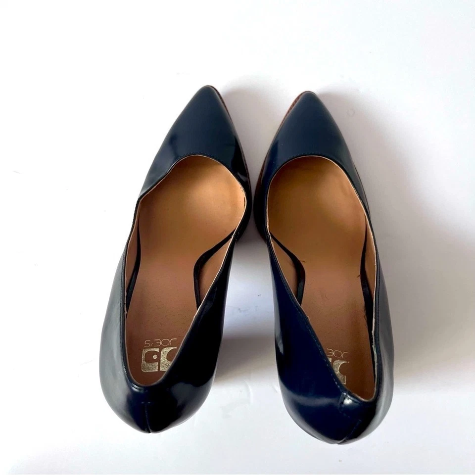 Joe’s Jeans Tacones Bloque Cuero Azul Talla 8.5 Oficina Minimalista Clásico Elegante Foto 3 de 4