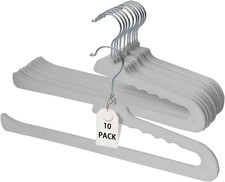 Velvet Trousers Hangers, Non Slip Velvet Pants Hangers, Open Ended Felt Jeans Ha