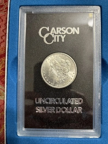 1884 CC Carson City  Morgan Silver Dollar in Original box and COA Uncirculated