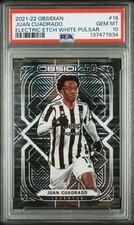 2021 PANINI OBSIDIAN 18 JUAN CUADRADO ELECTRIC ETCH WHITE PULSAR /11 PSA 10